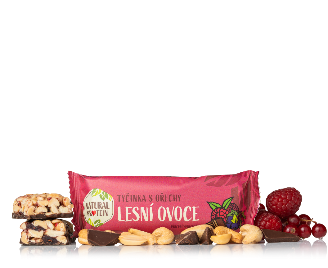 Ořechová tyčinka - lesní ovoce