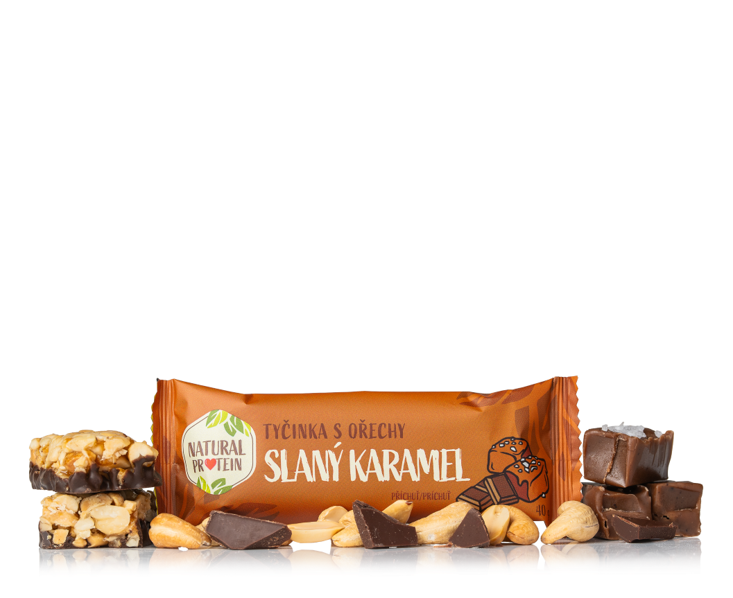 Ořechová tyčinka - slaný karamel